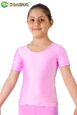 MAGLIETTA DANZA LYCRA MEZZA MANICA ROSA BAMBINA